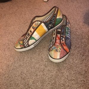 Women’s multicolored Coach sneakers size 7.5